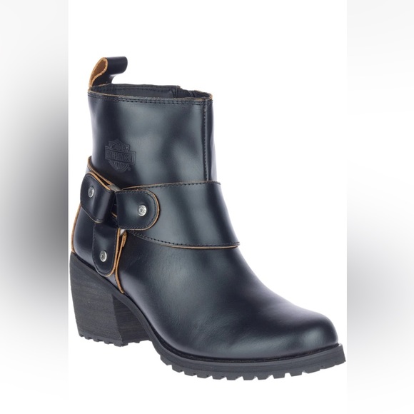 NWOB Harley-Davidson Lalanne Motorcycle Harness Boots Women’s US 7 Black D84686 - Picture 1 of 12